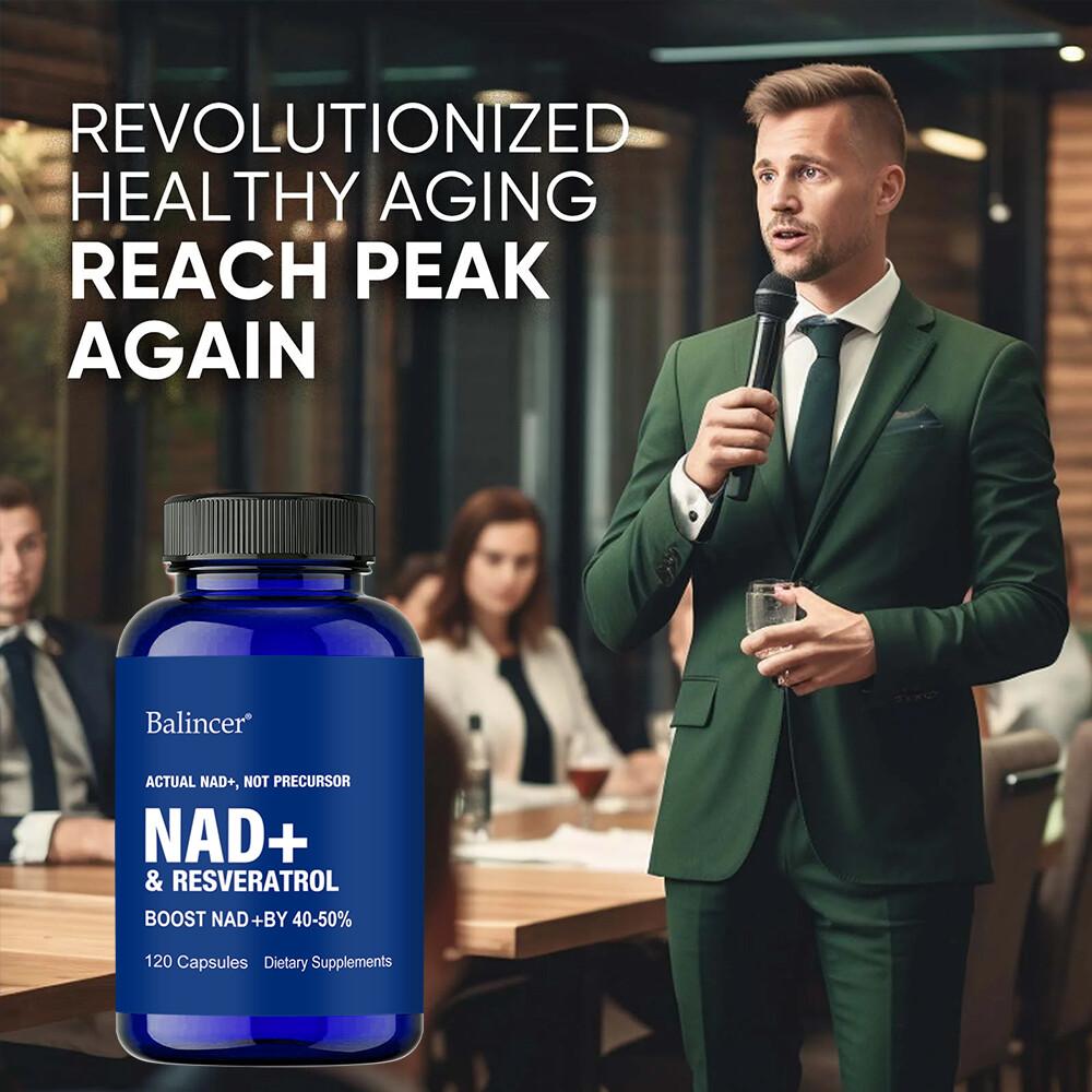 Anti-Aging Energy Focus Nicotinamide Riboside Resveratrol Supplement 120capsules