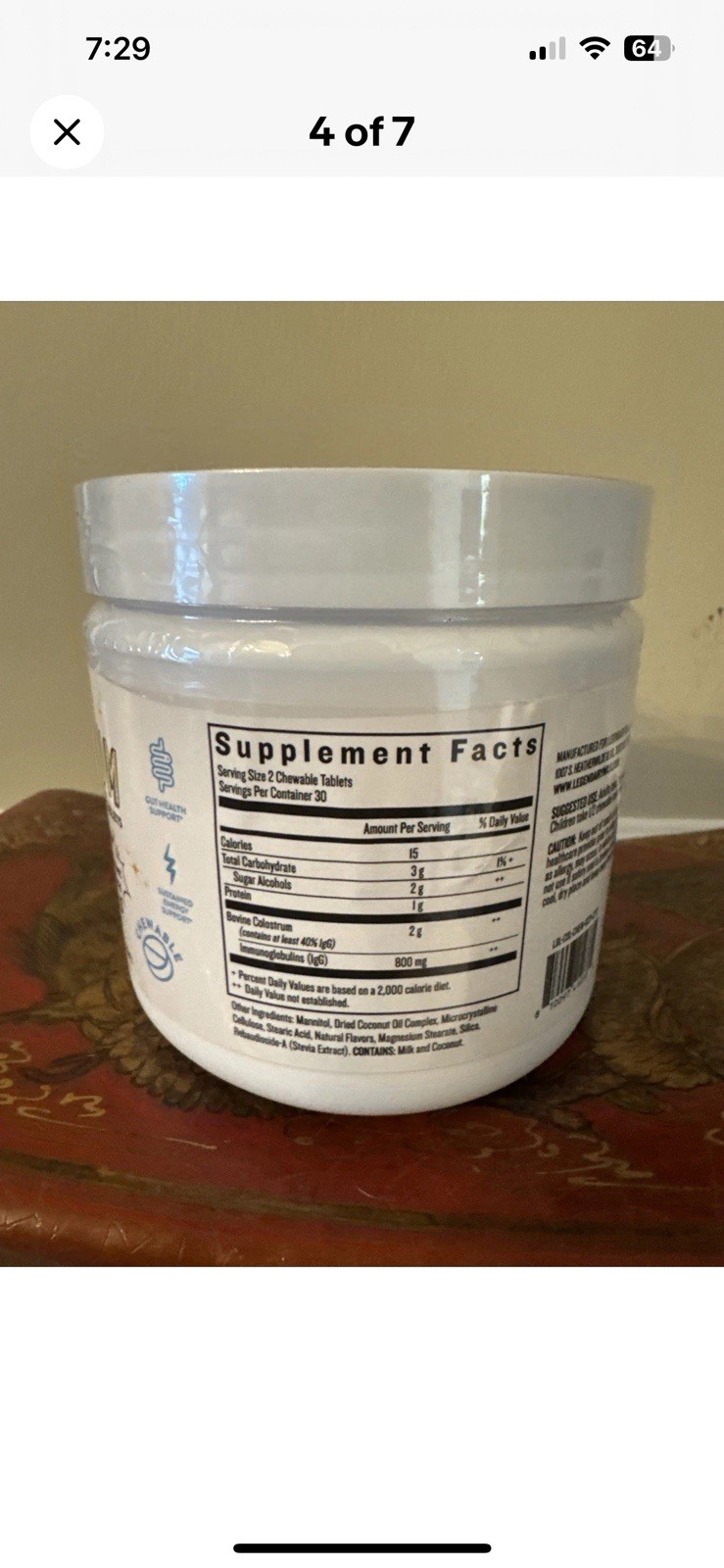 Legendairy Milk Colostrum Supplement Chewable Tablets 60ct *EXP 02/2026