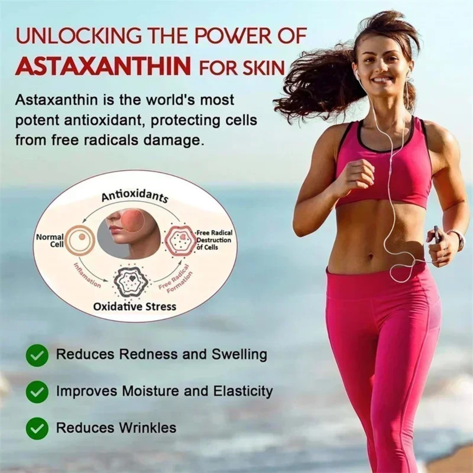 Astaxanthin 240pcs – Skin, Eye, Joint Health, Anti-oxidation,Relieve Eye Fatigue