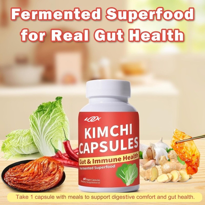 Kimchi Capsules Probiotics & Enzymes Supports Gut & Digestive Health
