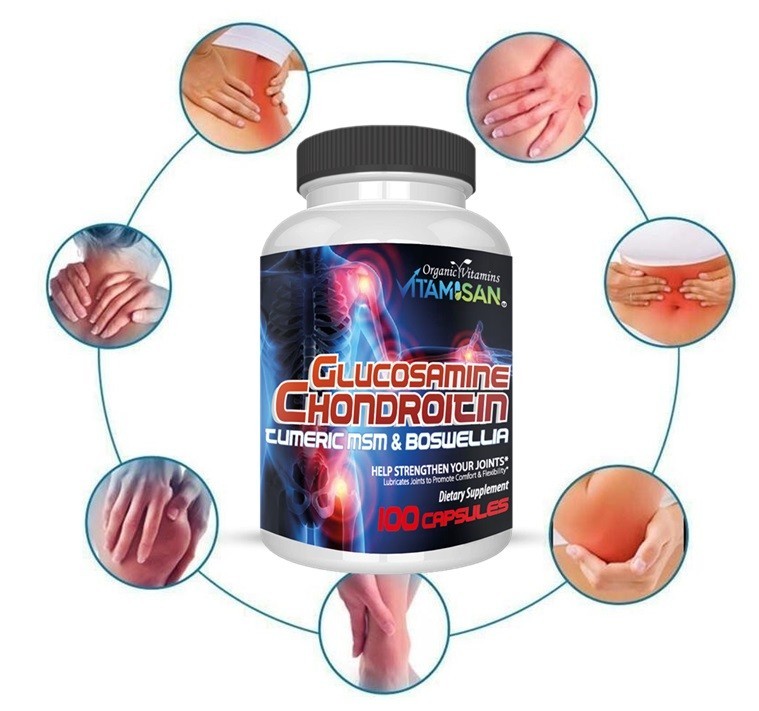 2 Pack Glucosamine Chondroitin MSM Turmeric – Joint Health Supplement – 200 Caps