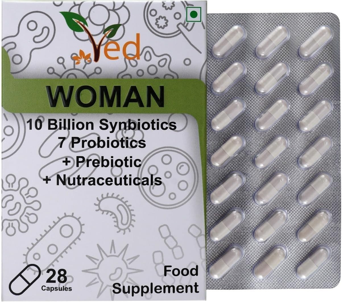 Ved Synbiotics Woman Probiotic & Prebiotic Complex 28 Vegan Capsules