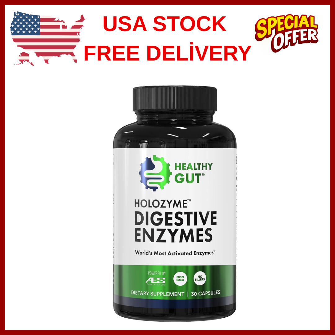 Holozyme Max Strength Digestive Enzymes | Prevents Bloating, Gas, & Indigestion