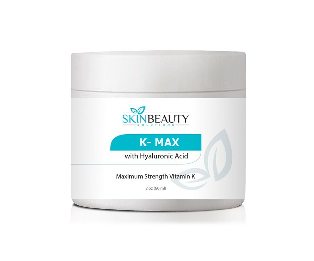 K-Max All Natural Maximum Strength Vitamin K Veins Cream with Hyaluronic Acid