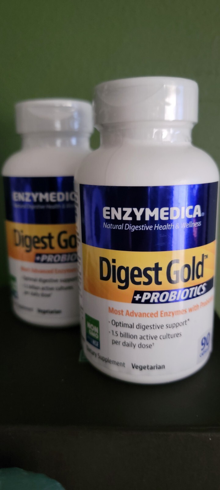 2 bottles, Enzymedica Digest Gold +Probiotics, 90 Caps Ea X 2 .12/26