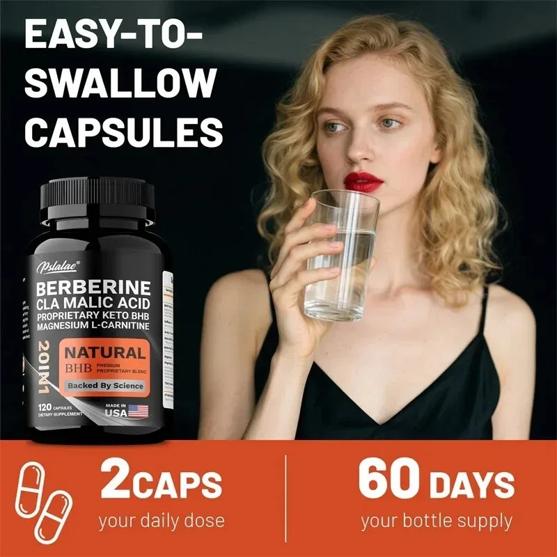 Berberine, CLA Malic Acid 120pcs – Metabolism, Digestion, Insulin & Liver Health