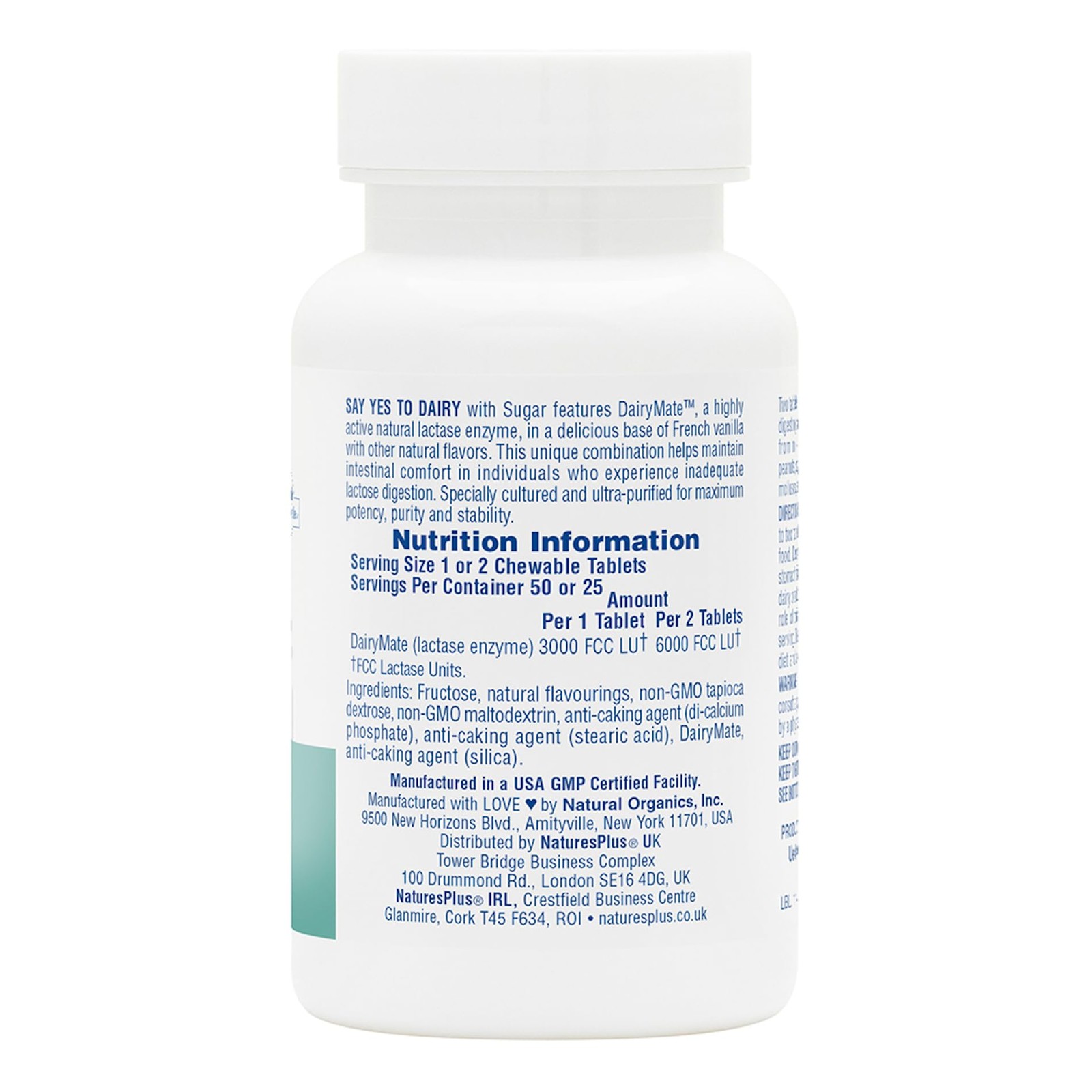 Say Yes to Dairy – 50 Chewable Tablets – Natural Lactase Enzyme Supplement – …