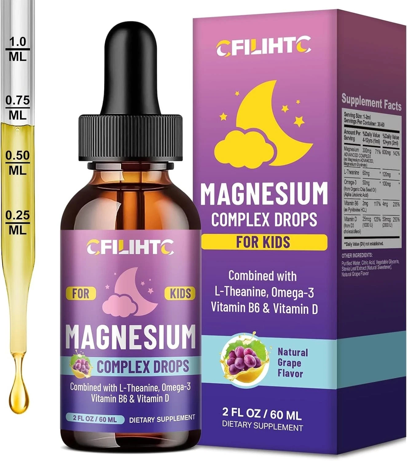 Kids Magnesium Liquid Drops-Magnesium Glycinate Liquid For Kids Supplement