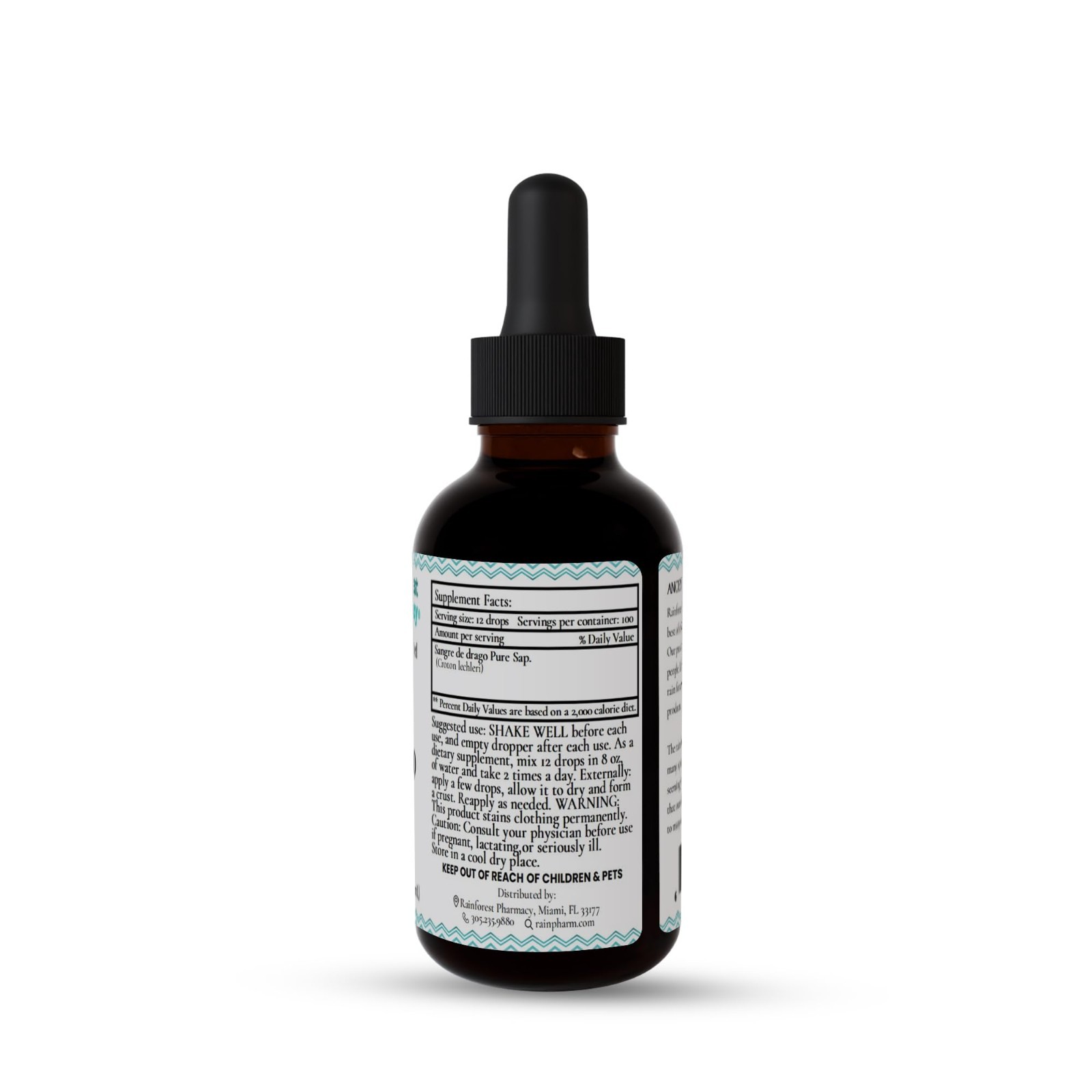 100% Pure Dragon’s Blood Liquid 2oz | Wildcrafted Sap for Skin & Digestive Healt