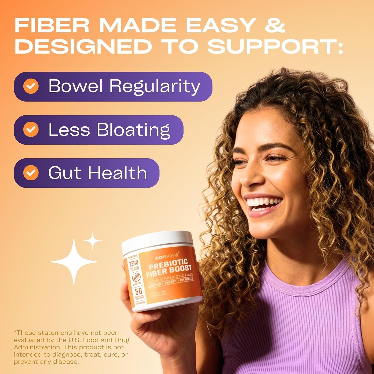 Plant-Based Fiber Supplement – Gluten-Free, 35 Servings for Optimal Gut Health