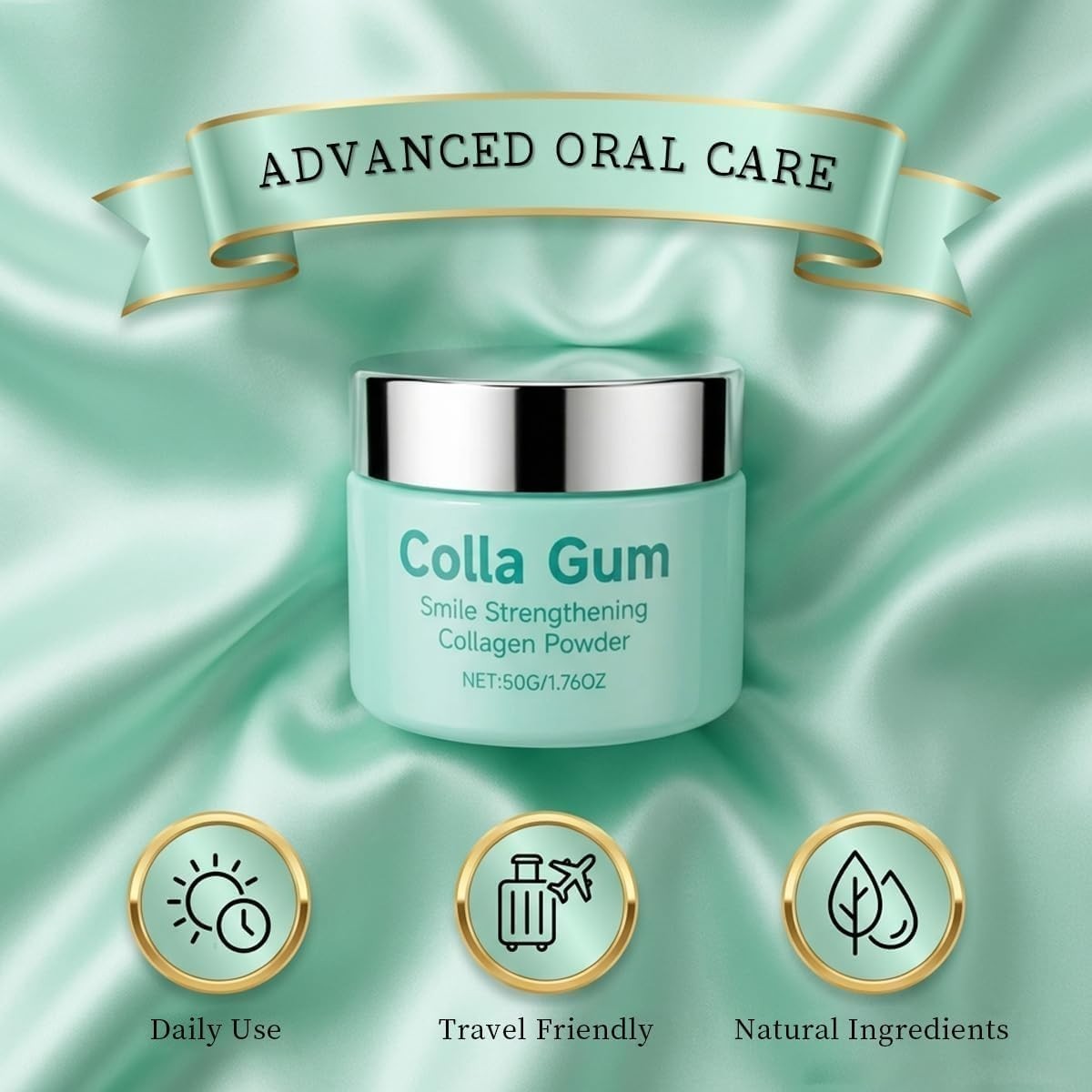 Collagum Collagen Tooth Powder Hydroxyapatite Gum Care Strengthen – 2PCS (50g)