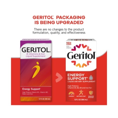 3 Pack Geritol Liquid High Potency Vitamin & Iron Supplement 12Oz Each