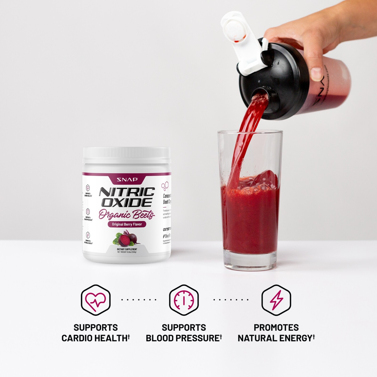 Original Organic Berry Beet Root Nitric Oxide Powder, Heart & Blood Pressure