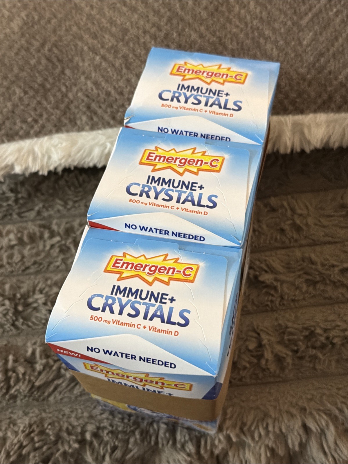 3 Boxes Emergen-C Immune Support Crystals Vit C & D 28 Pk Berry Lemonade 12/27