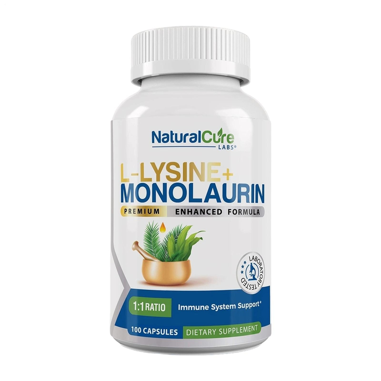 Labs L-Lysine + Monolaurin 600mg 100ct – Immune & Health Support