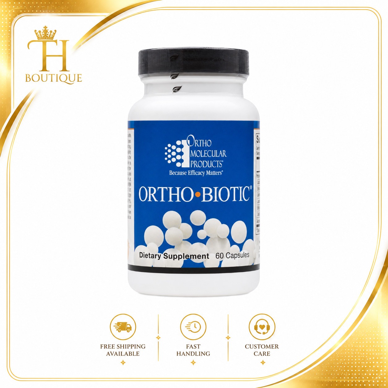 Ortho Molecular Ortho Biotic 60 Capsules Probiotic Supplement Digestive Health