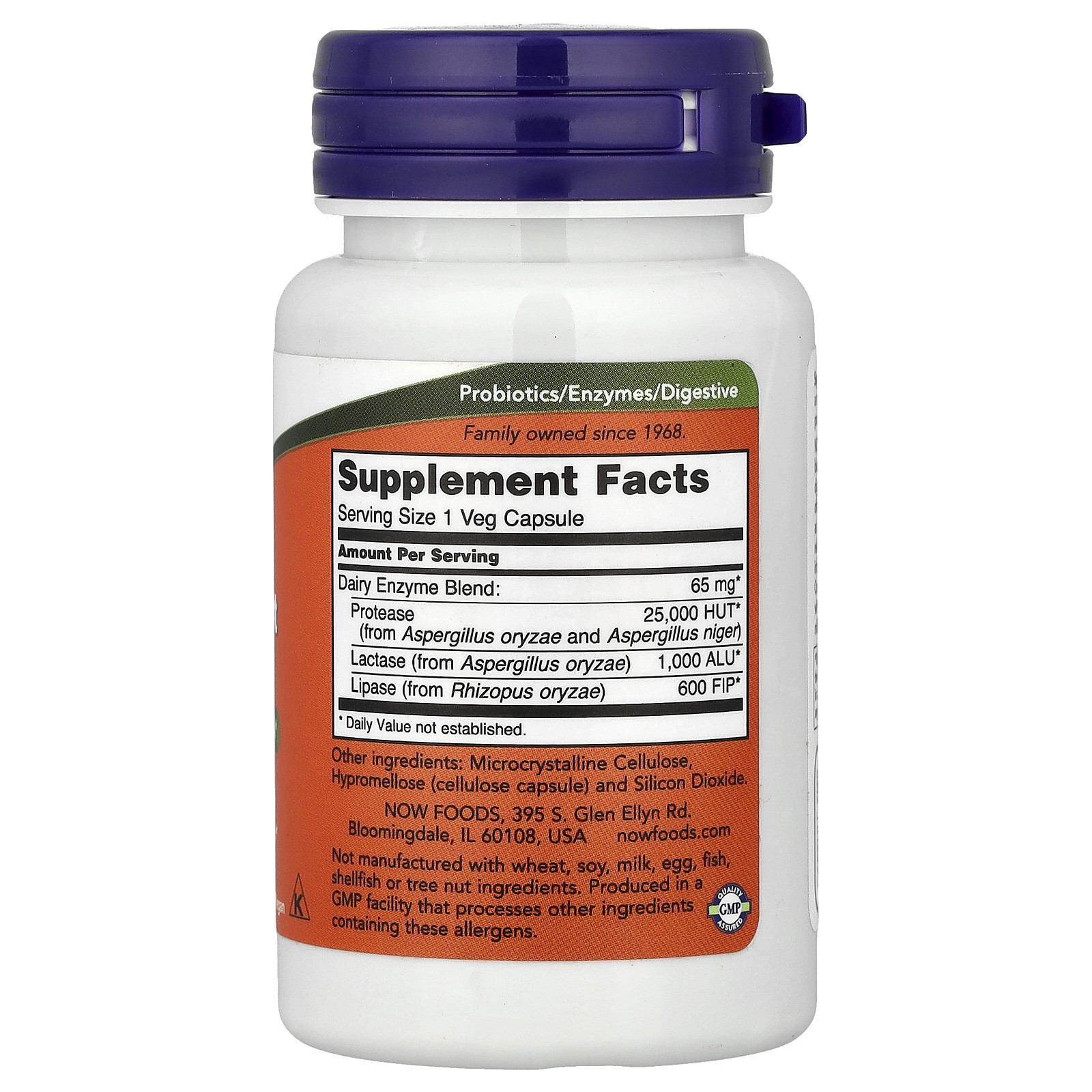 Now Foods Dairy Digest Complete 90 Veg Capsules GMP Quality Assured, Vegan,