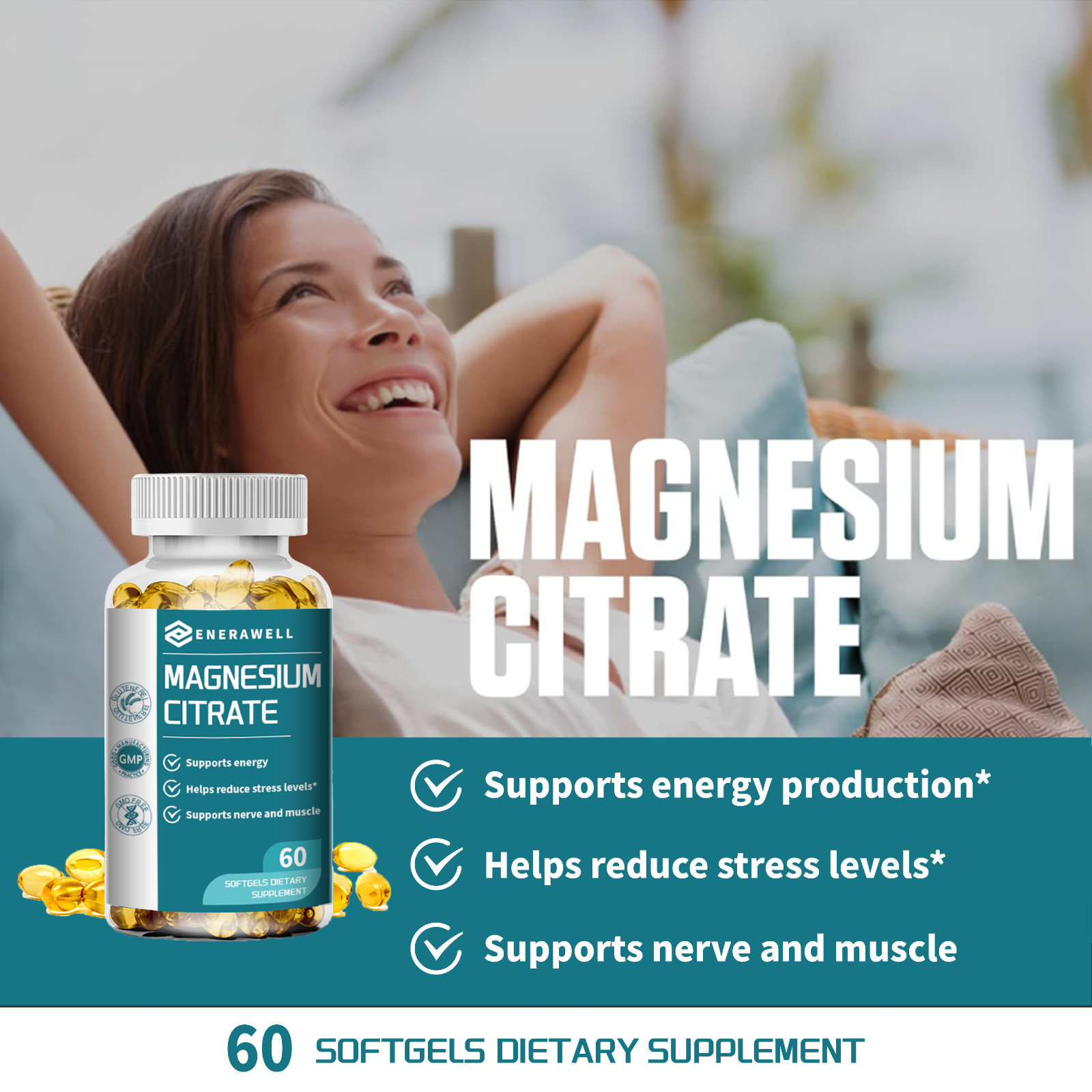 Magnesium Citrate 500mg Capsules – Extra Strength Magnesium Supplement | 07/2027