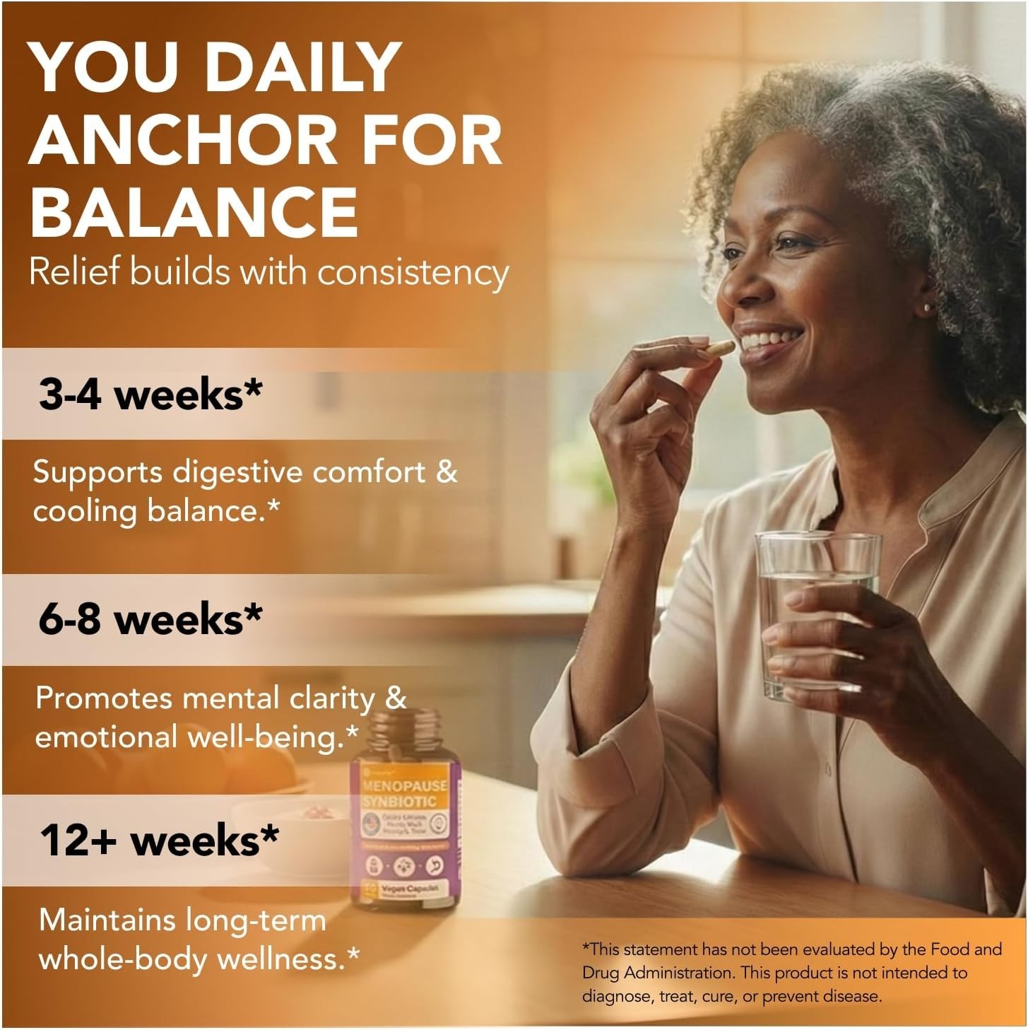 TWO BOTTLES Menopause Synbiotic Supplements for Women – Dong Quai, Black Cohosh