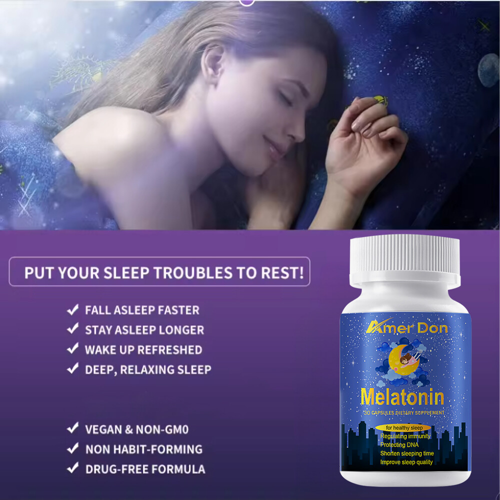 Easy-to-swallow sleep capsules – Nighttime sleep aid for longer, better sleep