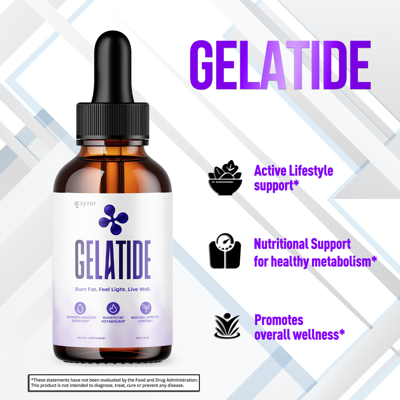 (5 Pack) Gelatide Drops Advanced Health & Fitness Supplement Gela Tide 150 Servs