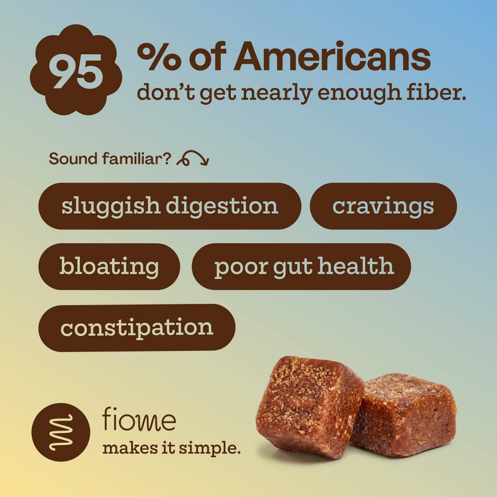 Fiome Fiber Bite Supplement Chewables – Banana Cinnamon – 15ct