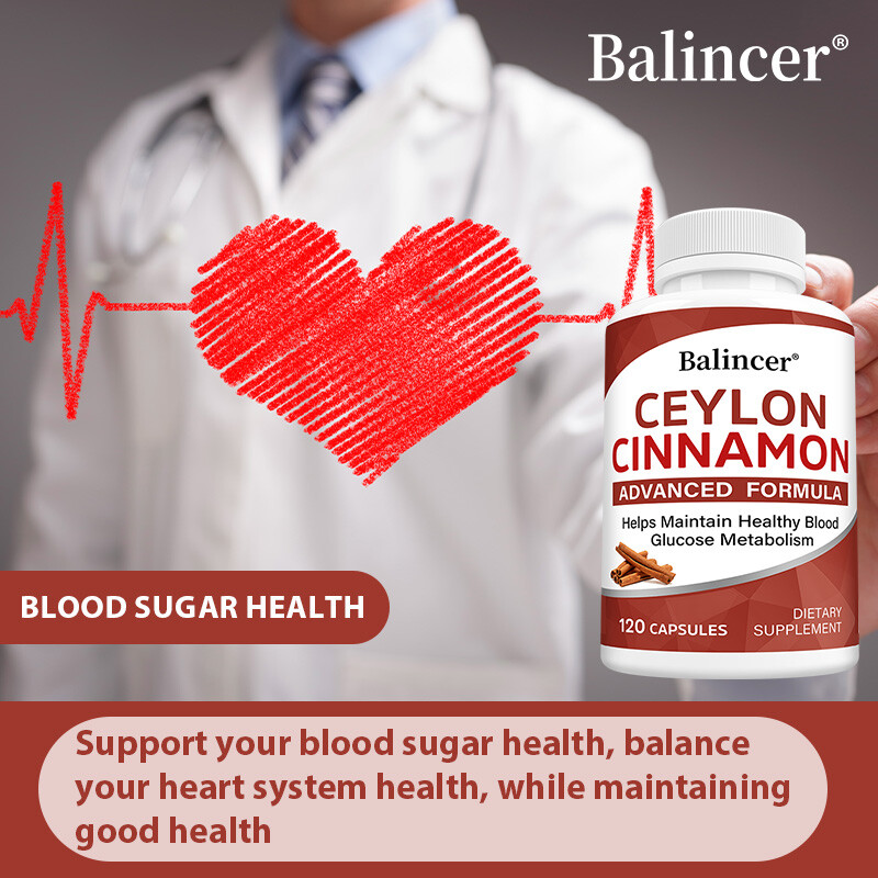 Organic Ceylon Cinnamon 30/60/120 Caps Heart Health & Immune Support