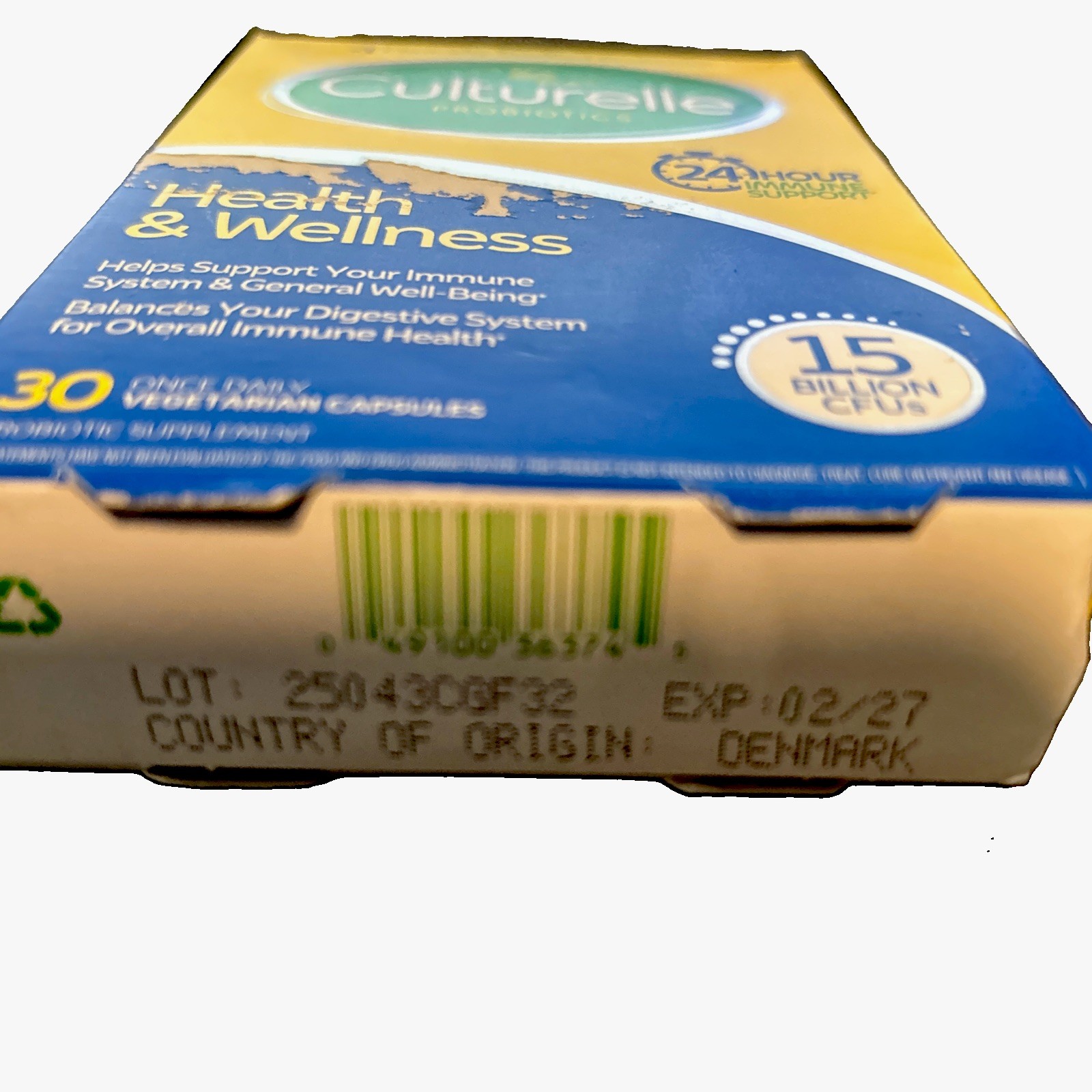 Culturelle Probiotics Health & Wellness 15 Billion CFUs 30 Caps Exp 02/2027