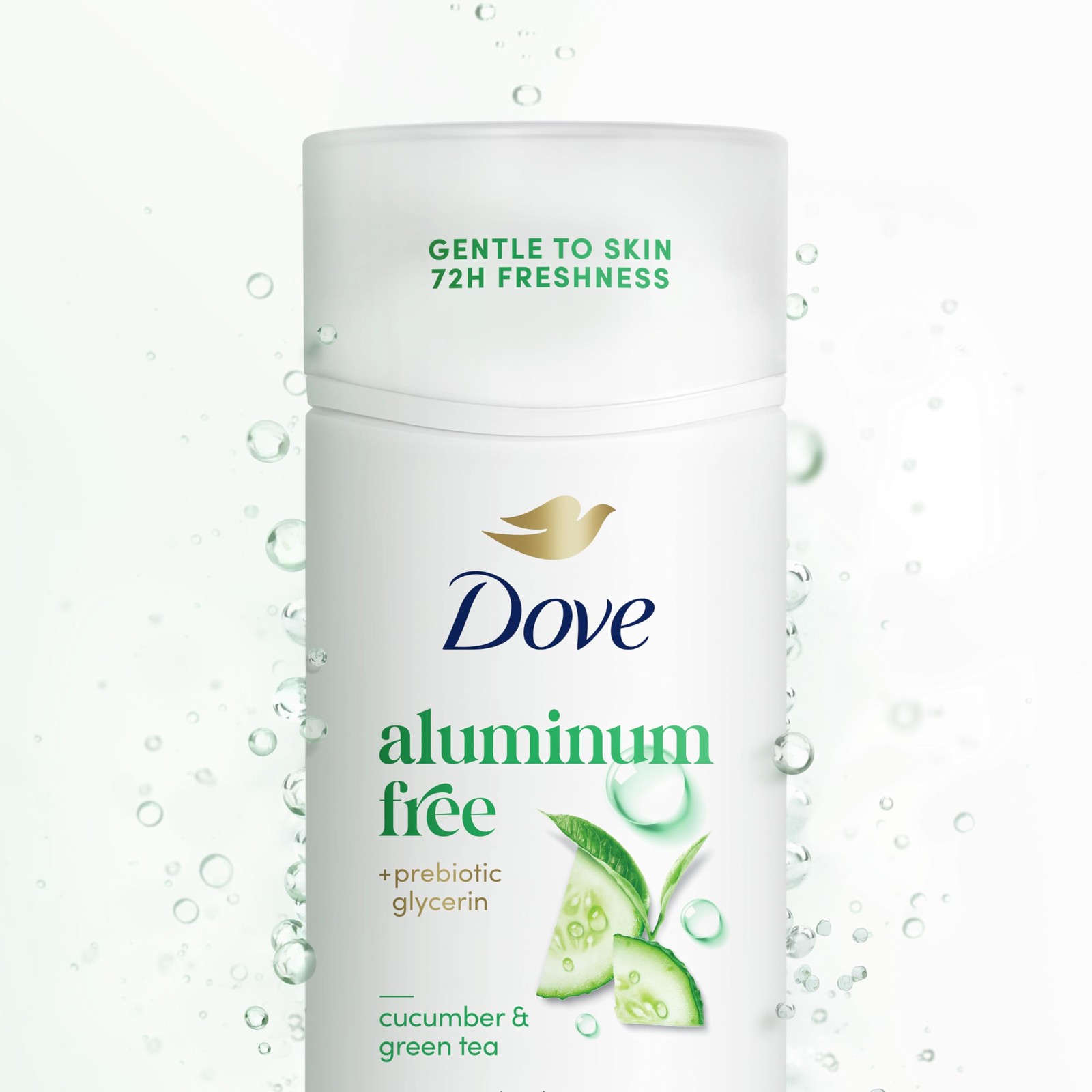 Dove Deodorant Stick Cucumber & Green Tea for 72 2.4 Ounce (Pack of 1),