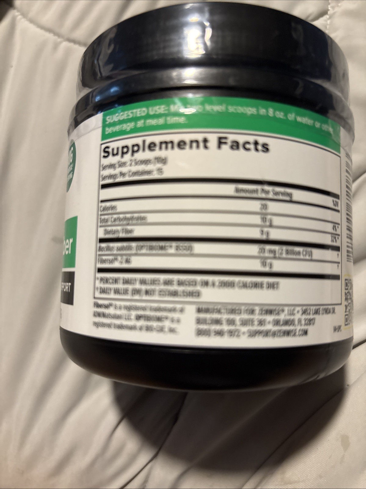 Zenwise Daily Prebiotic Fiber Probiotics Gut Support 5.29 oz New