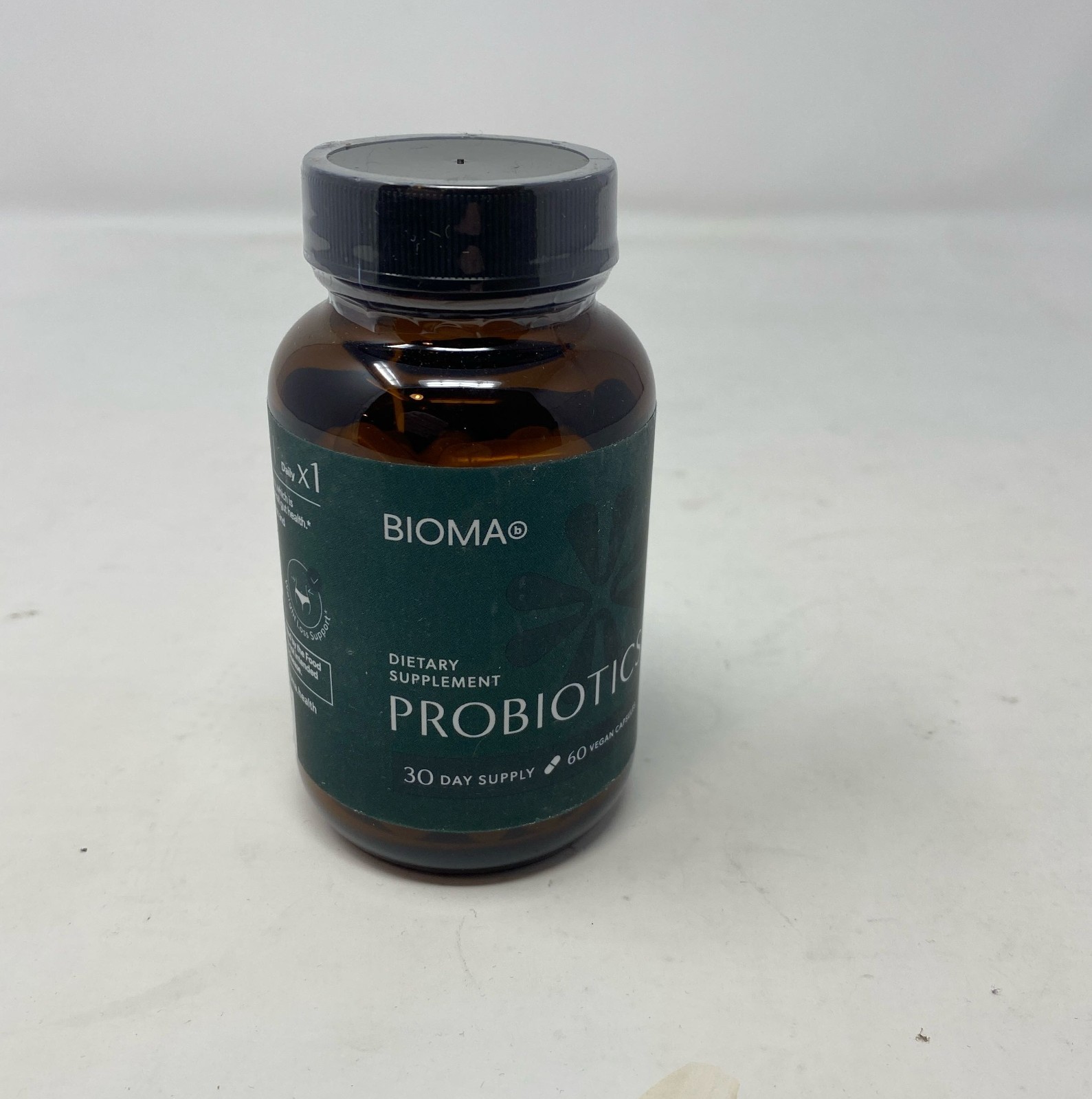 BIOMA Probiotics 60 Vegan Capsules (30-Day) – Amber Bottle, Delayed-Release