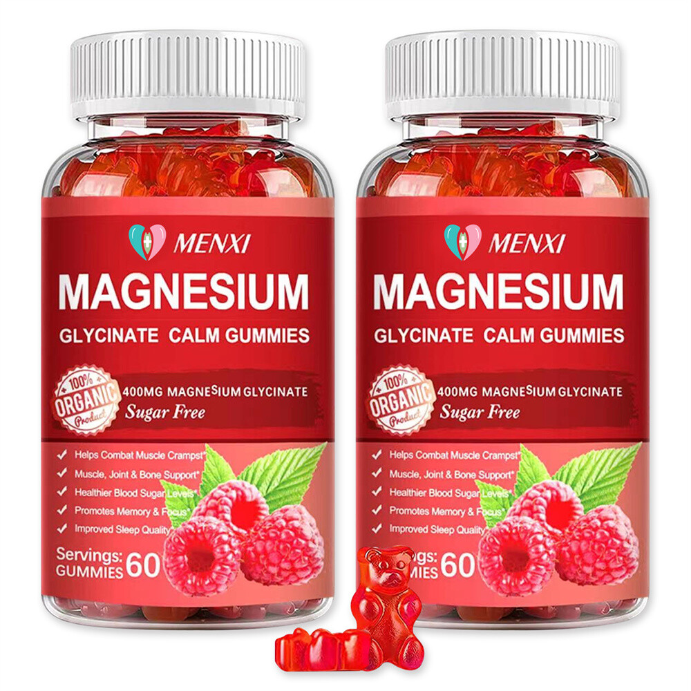 Magnesium Glycinate Gummies 400Mg For Bone, Heart, Muscle, Nervous System Health