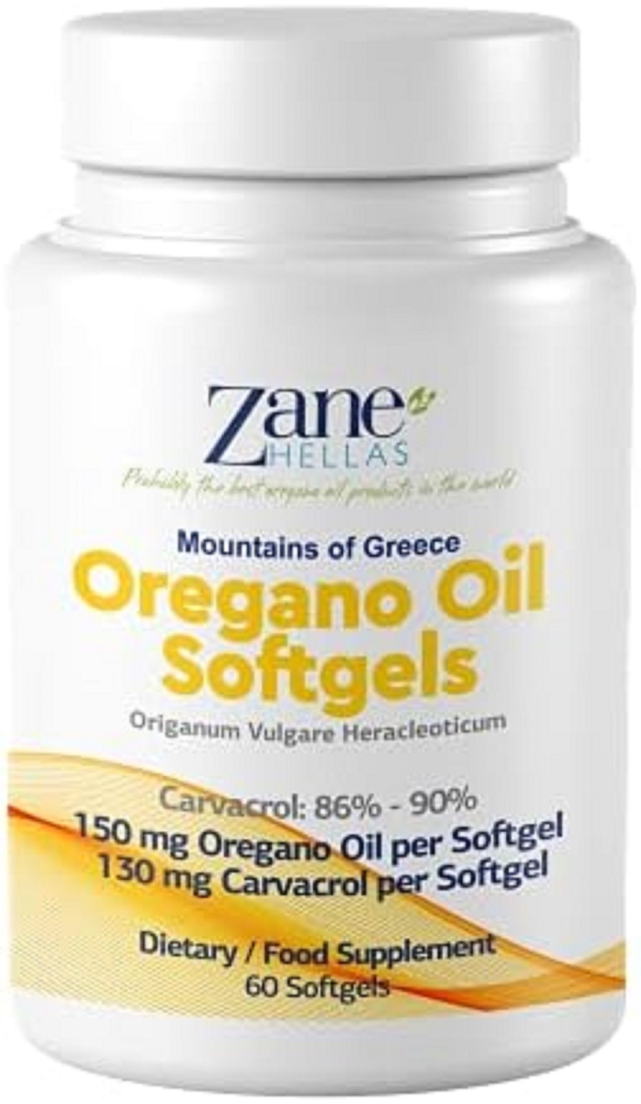 130 mg Carvacrol – 150 mg Oregano Oil per Softgel. World Highest Concentratio…