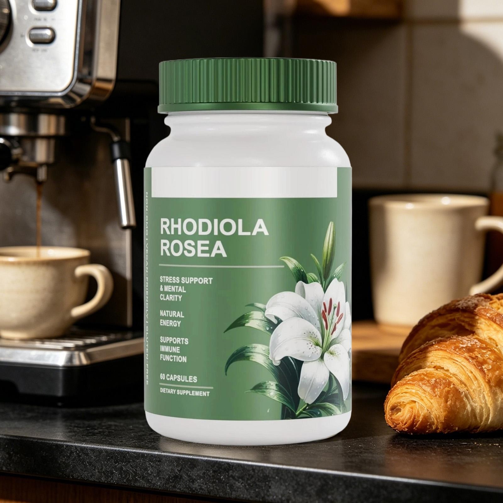 Rhodiola Salvora Rosea Supplement – Golden Root Adaptogen Capsules 60pcs
