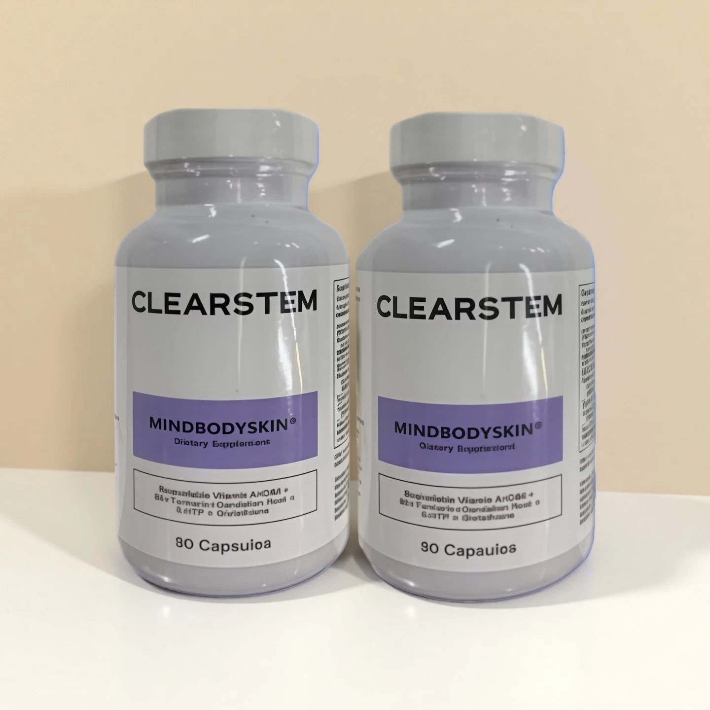 NWT CLEARSTEM MindBodySkin 2 Pack 180 Capsules Acne Skin Care Expires 01/2028 GP