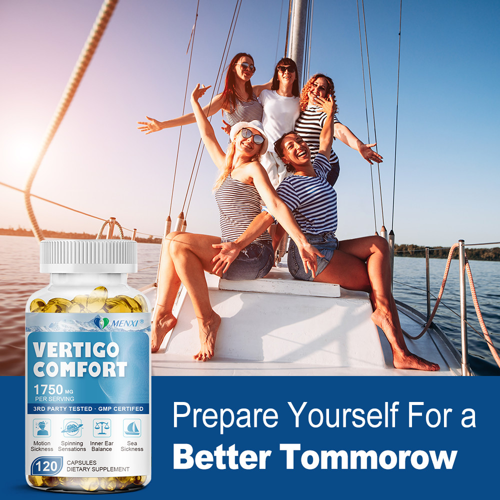 Vertigo Comfort 120 Capsules 1750mg – Dizziness Relief Supplements, Body Balance