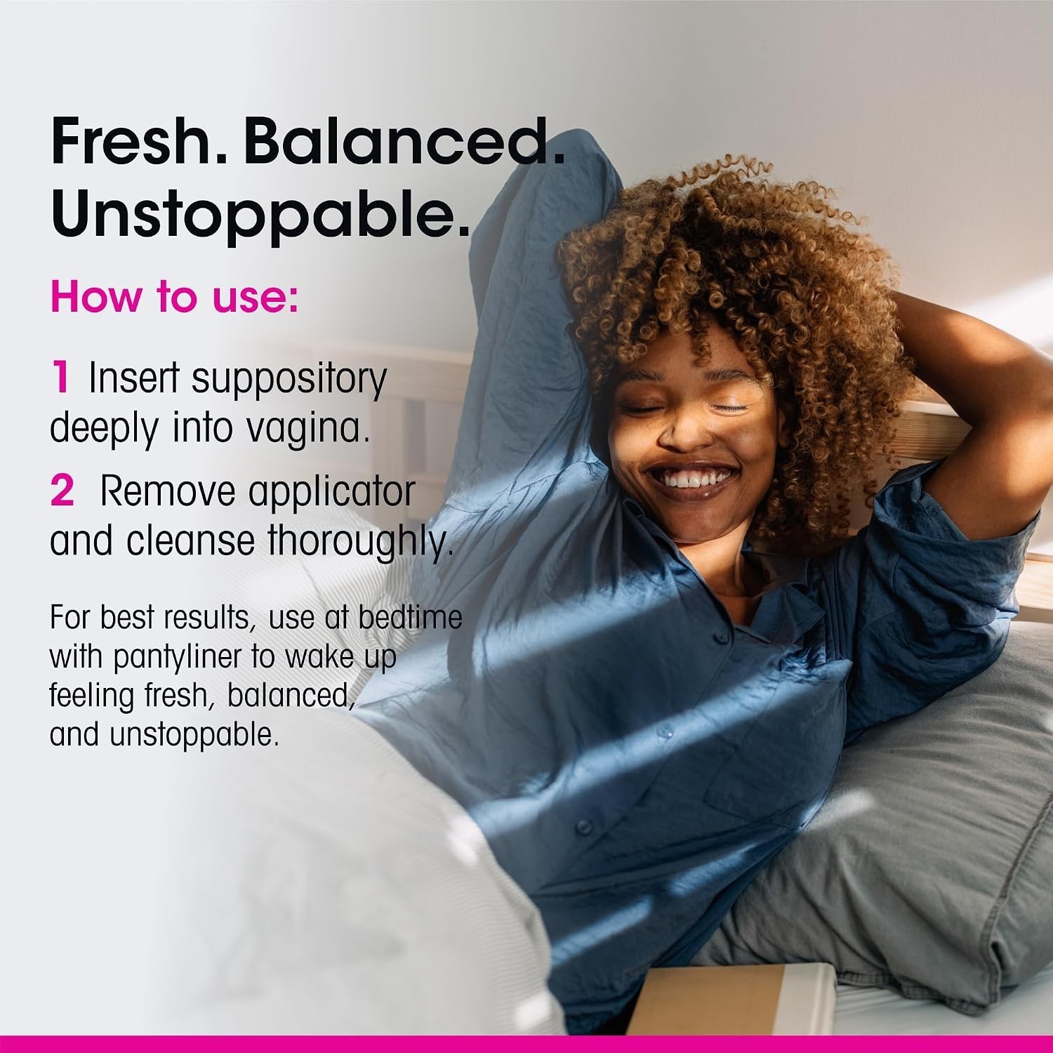 Natural Prebiotic Vaginal Suppositories – Freshness and pH Balance, 15 Count