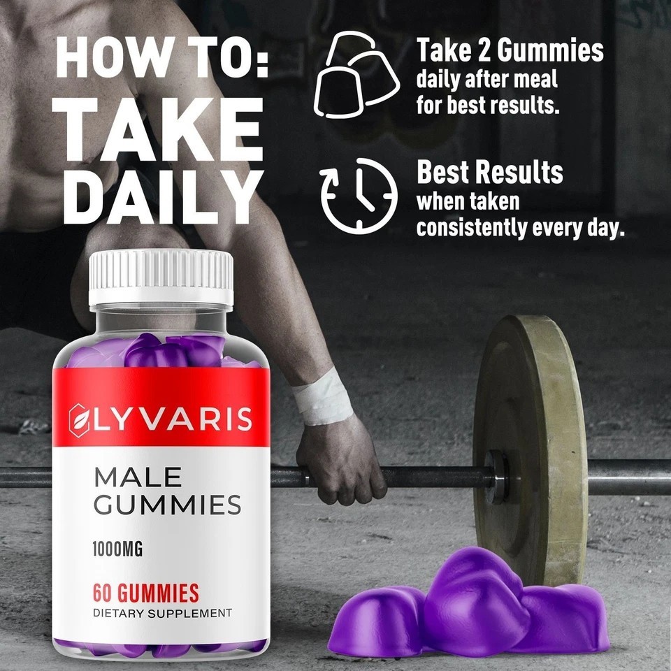 (1 Pack) Lyvaris Male ACV Gummy Male Health Support Formula Ly Varis 60 Gummies