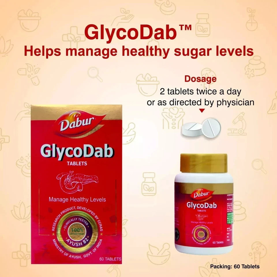 “Glycodab – 60 Tabs for Blood Sugar Control & Metabolism | Buy 2 Get 1 Free!”
