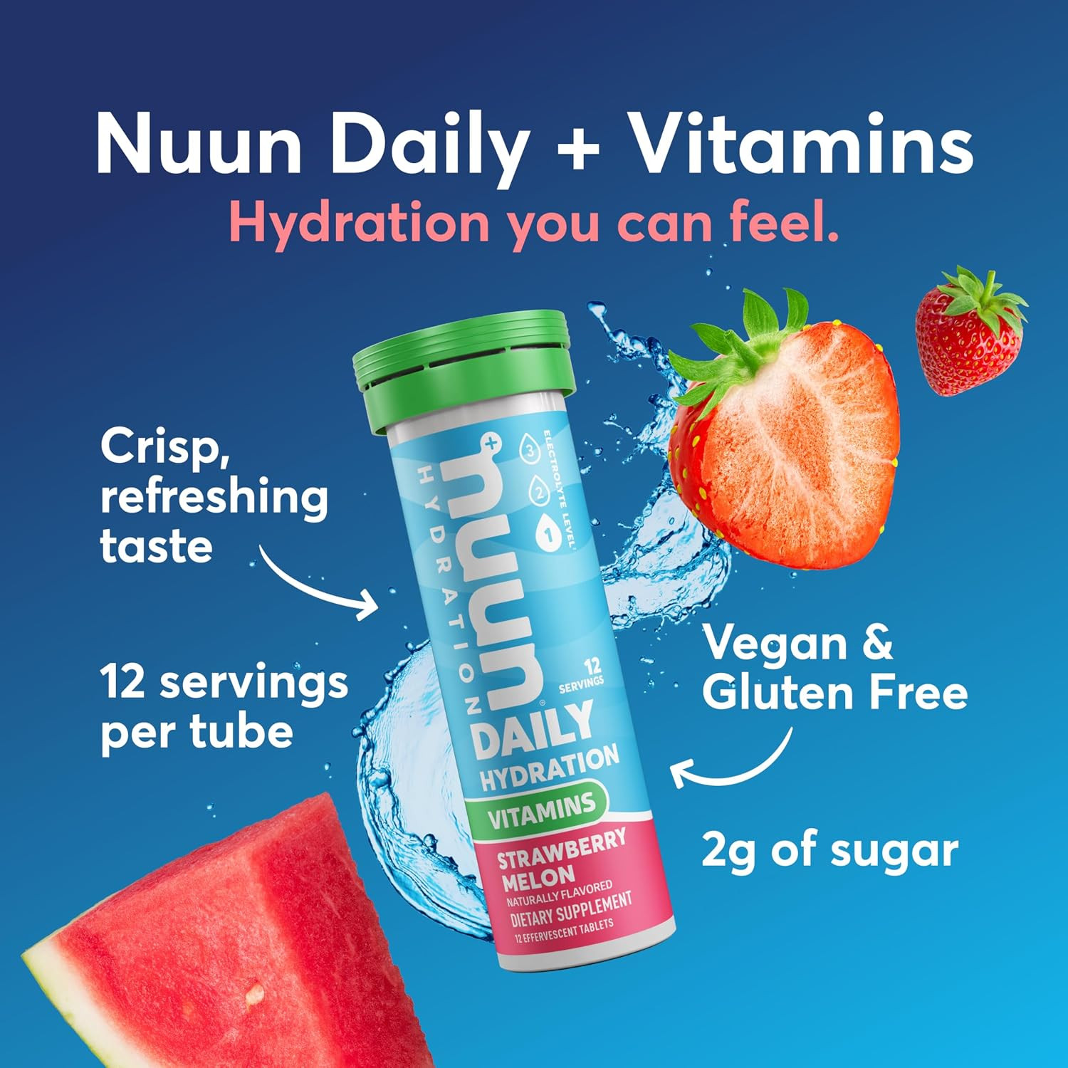 Vitamins Electrolyte Tablets Mixed Fruit, GF & Vegan, 4 Pack | 48 Servings with