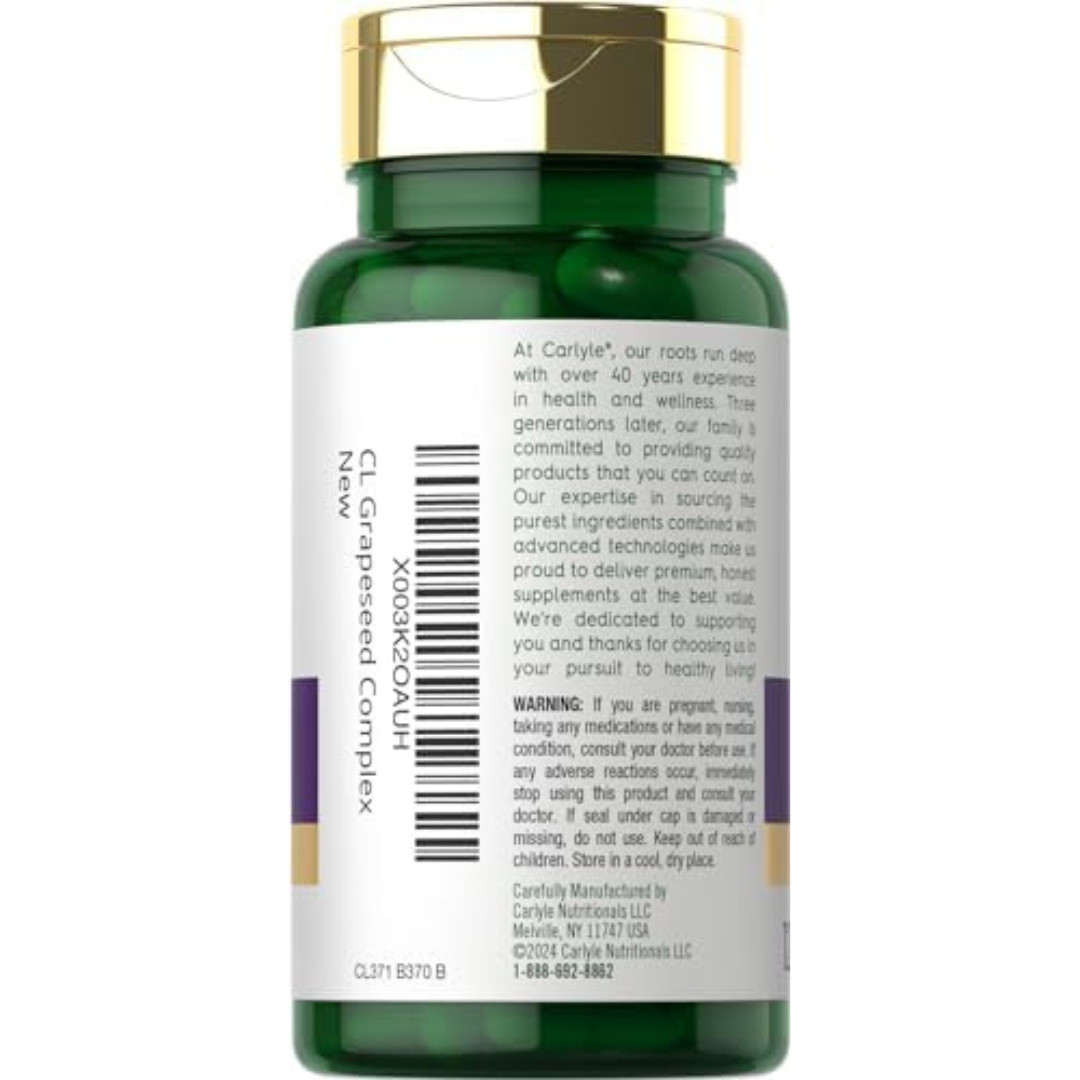 Grape Seed Extract Capsules 4,000Mg 120 Count Standardized Extract Complex with