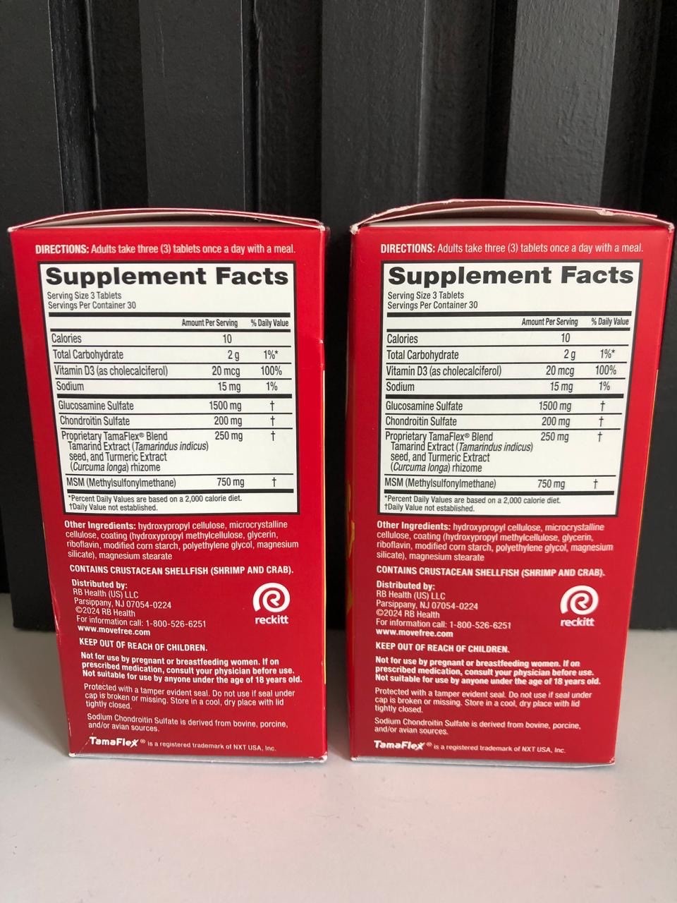 Move Free Joint Support Tablets – 180 Total (2 Boxes), New Sealed