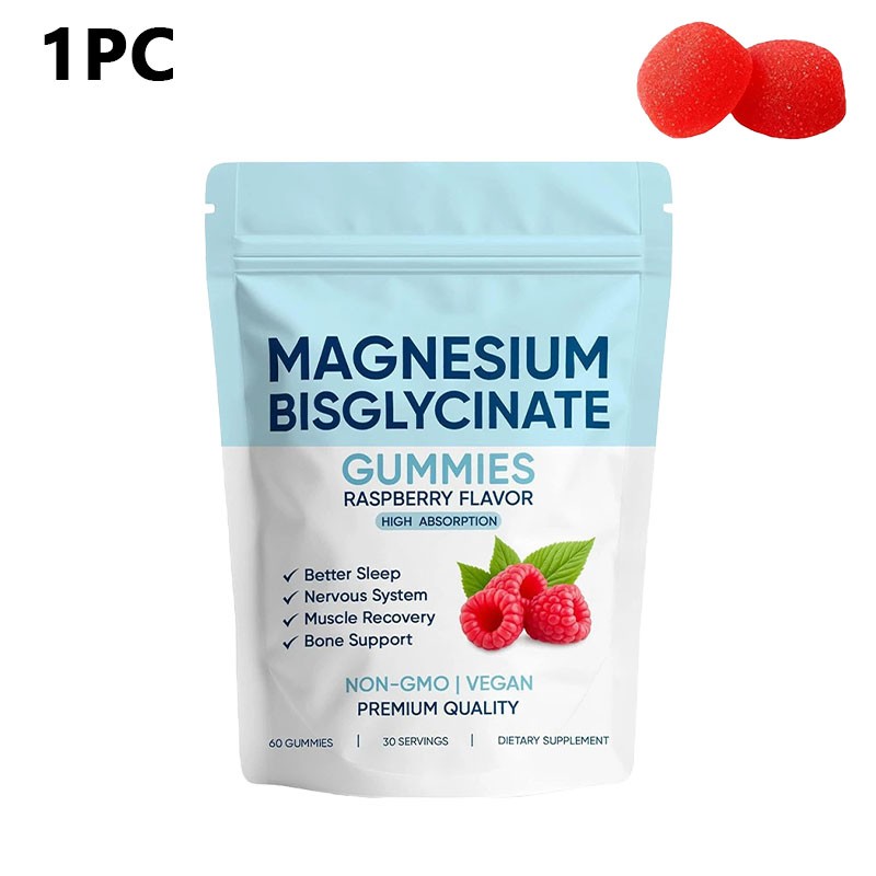 3X Magnesium Bisglycinate 60 Gummies, with 400mg Magnesium Bisglycinate Chelate
