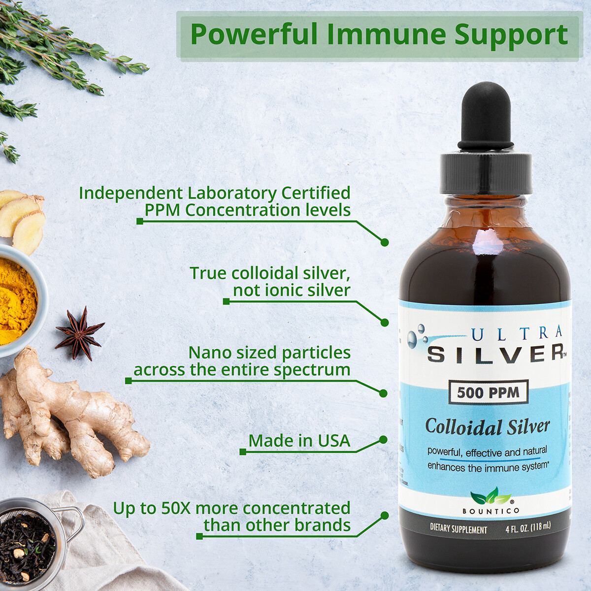 FREE 2-3 DAY SHIPPING!!! SILVER 10,000 PPM 32 OZ.- IMMUNE SUPPORT