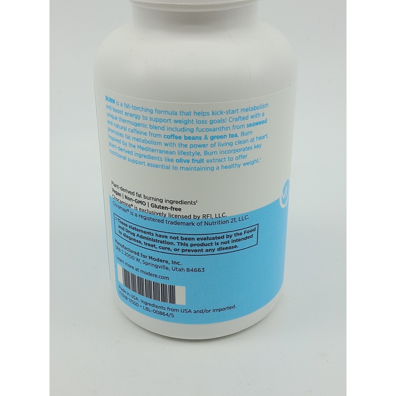 Modere Burn Fat Burning Boost Metabolism Increase Energy 90 capsules EXP 10/2024