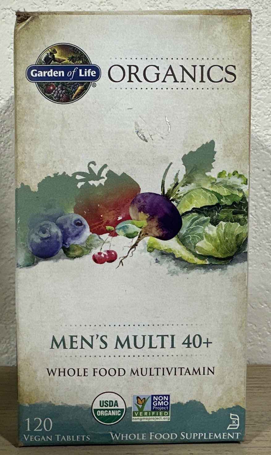 Garden Of Life Organics Men’s Multi 40+ Whole Food Supplement 120 Tablets- 3/27