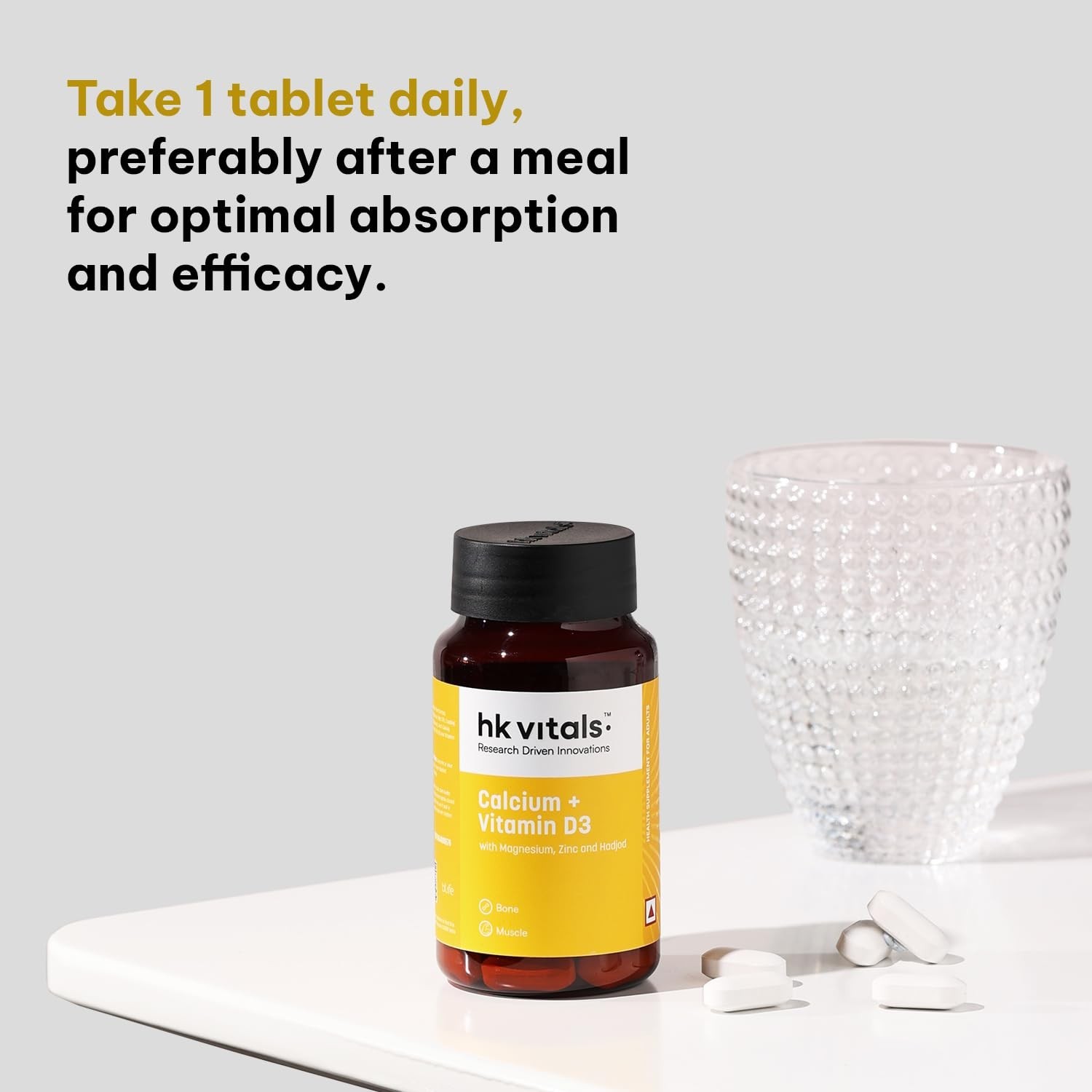 5 Pack HK Vit.als Calcium D3 Zinc Tablets 450 Ct