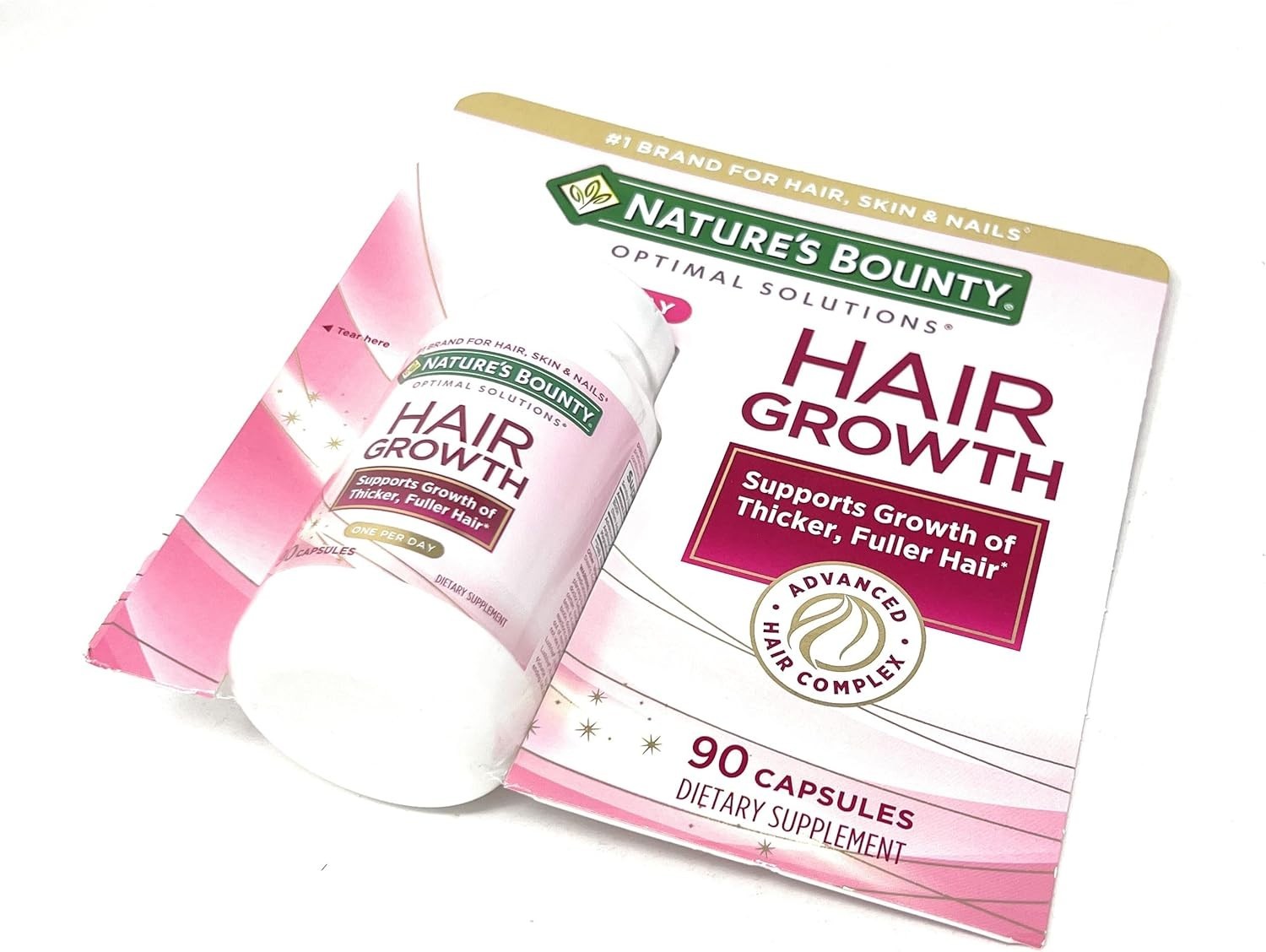 Nature’s Bounty Hair Growth Supplement, 1 Per Day, Clinically Shown to Support