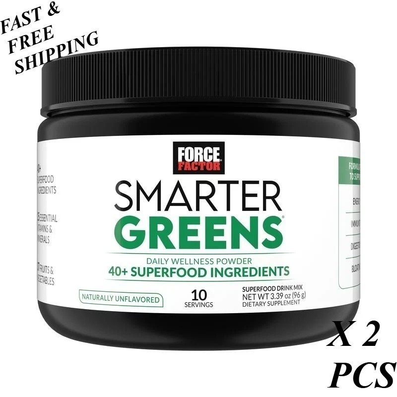 NEW Force Factor Smarter Greens Daily Wellness Powder, Superfood Powder