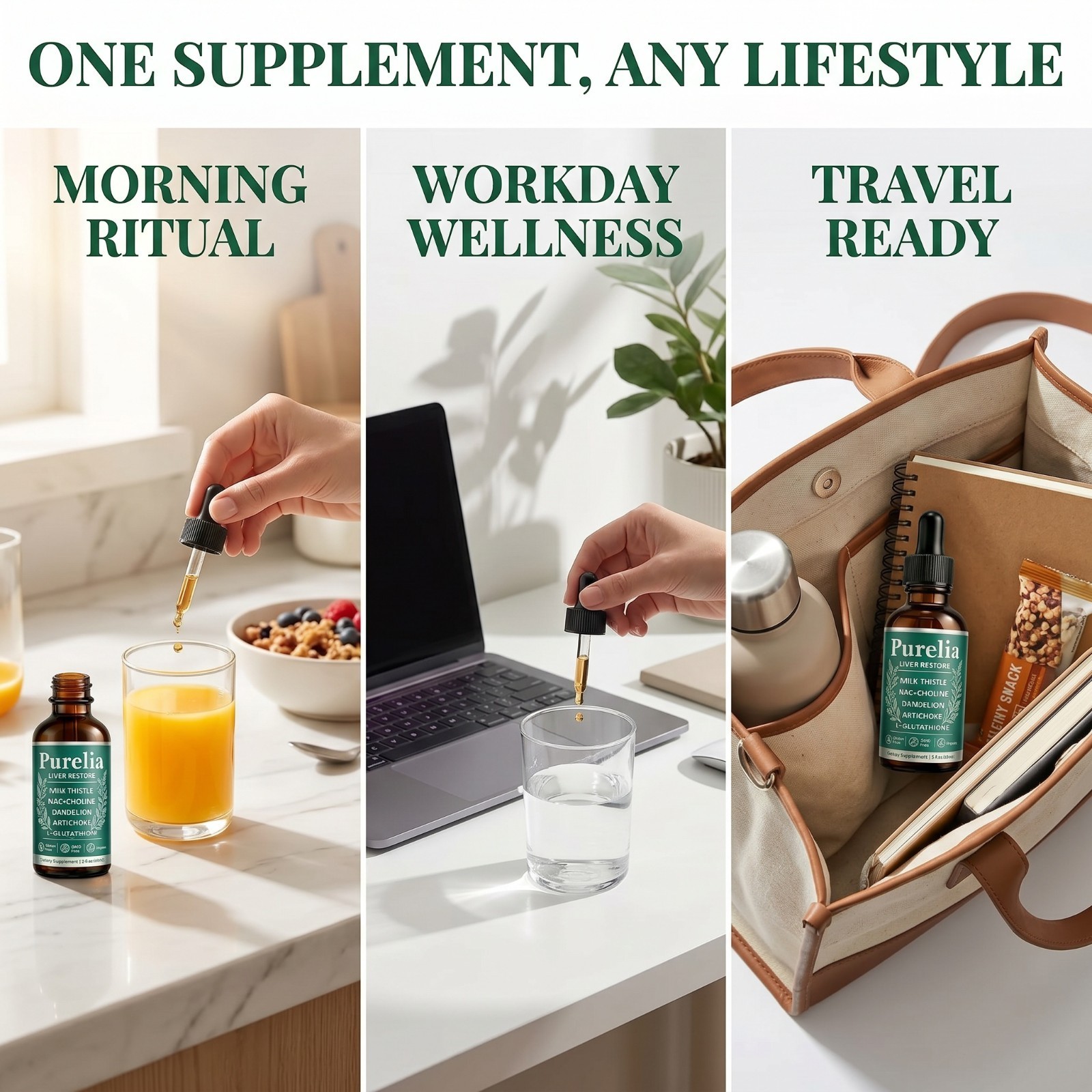 Purelia Liver Restore Drops Complete Liquid Liver Support Supplement